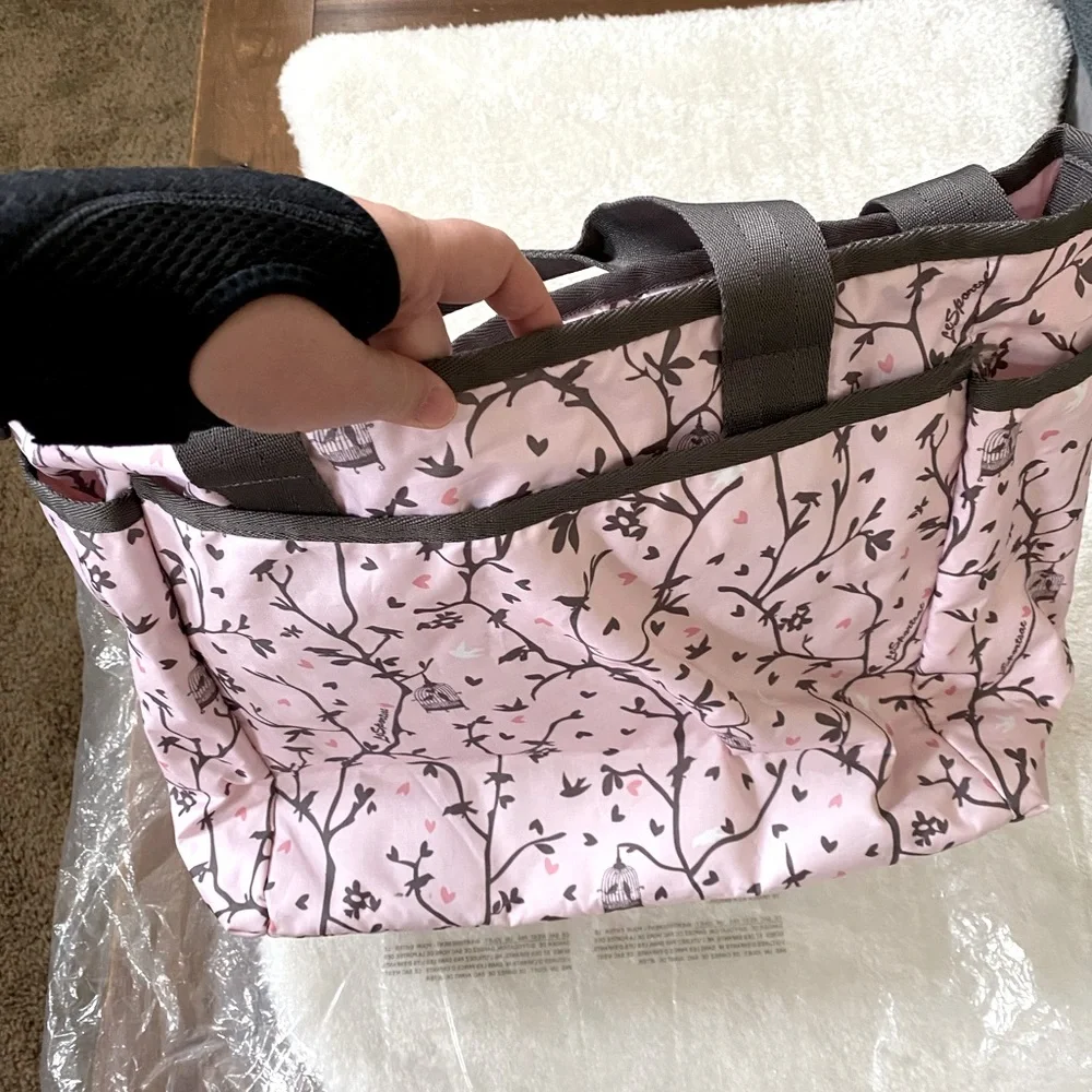 LeSportsac Pink Ryan Diaper Bag & Travel Tote / Weekender